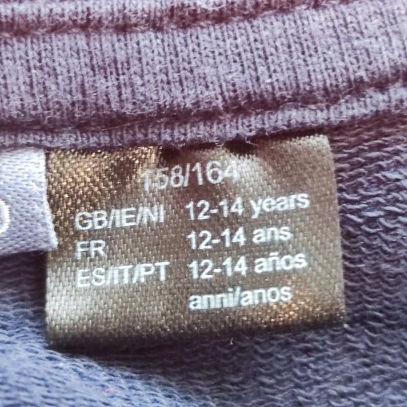 Navy & pink long sleeve sweatshirt girl size 158/164 - Picture 6 of 6